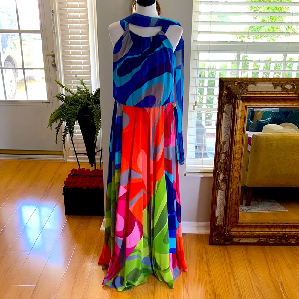 Beautiful multi color soft surroundings maxi dress